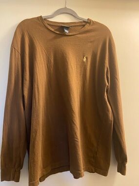 Polo by Ralph Lauren Brown Crewneck Long Sleeve Tee